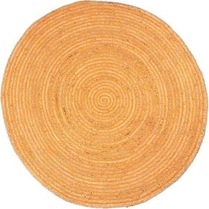 Superior Braided Dyed Jute Handwoven Indoor Area Rug, Jute Floor Decor For Living Room, Hallway, Entry, Dining Room, Bedroom, Office, Apartment, Hand-Woven Modern Farmhouse Rugs, 2′ 6″ x 8′, Navy Blue(Orange)