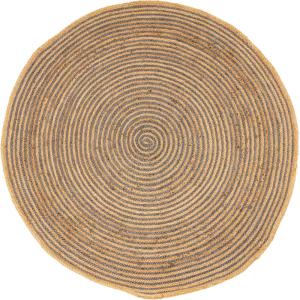 Superior Braided Dyed Jute Handwoven Indoor Area Rug, Jute Floor Decor For Living Room, Hallway, Entry, Dining Room, Bedroom, Office, Apartment, Hand-Woven Modern Farmhouse Rugs, 2′ 6″ x 8′, Navy Blue(Light Blue)