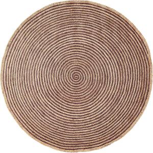 Superior Braided Dyed Jute Handwoven Indoor Area Rug, Jute Floor Decor For Living Room, Hallway, Entry, Dining Room, Bedroom, Office, Apartment, Hand-Woven Modern Farmhouse Rugs, 2′ 6″ x 8′, Navy Blue(Purple)