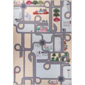 Superior Butterfly Burst Non-Slip Indoor Rug for Kids, Toddlers & Babies, Washable, Perfect for Playroom, Kids Room, Nursery, or Bedroom, Colorful Butterfly Swirls and Stars, 5′ x 7′ 6″, Apricot(Cream)
