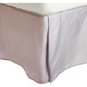 Superior Combed Cotton, 300 Thread Count Pleated Bed Skirt, Twin, Ivory(Lilac)