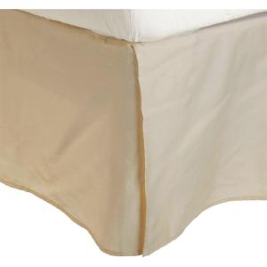 Superior Combed Cotton, 300 Thread Count Pleated Bed Skirt, Twin, Ivory(Tan)