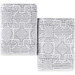 Superior Cotton 8-Piece Towel Set, Quick Dry, Bathroom Essentials, Shower, Spa, Luxury Plush Soft Absorbent Towels, Includes 2 Bath, 2 Hand, 4 Washcloth/Face Towels, Jasper Collection, Platinum(Charcoal)