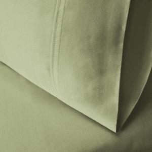 Superior Cotton Blend 600 Thread Count Pillowcases, Cotton Rich Pillow Case 2 Pack, Solid Pillow Covers, Everyday Comfort Basics, Bedding Essentials, Bed Accents, Set of 2, Standard Size, White(Sage)