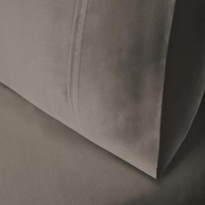 Superior Cotton Blend 600 Thread Count Pillowcases, Cotton Rich Pillow Case 2 Pack, Solid Pillow Covers, Everyday Comfort Basics, Bedding Essentials, Bed Accents, Set of 2, Standard Size, White(Gray)