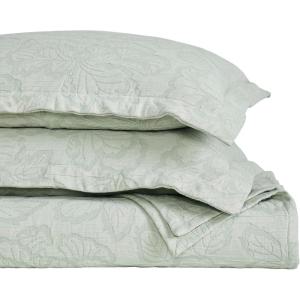 Superior Cotton Fleur De Lis Bedspread Set, Warm Blankets, All-Season Bedding, Bedroom Decor, Decorative Boho Medallion Coverlet, Includes 1 Bedspread, 2 Pillow Shams, Full, Peach(Sage)