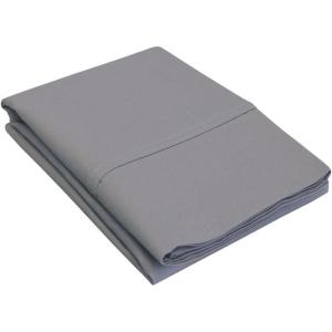 Superior Cotton Percale Pillowcase Set, King, Lilac, 2-Pieces(Grey)