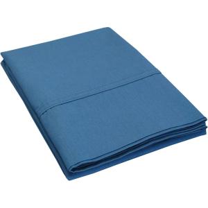 Superior Cotton Percale Pillowcase Set, King, Lilac, 2-Pieces(Navy Blue)