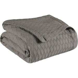 Superior Diamond Weave All-Season Cotton Blanket, Cover for Home, Couch, Bed, Soft, Warm Blankets, Boho Aesthetic, Comfy, Cozy, and Cute Covers, Decorative Bedding Essentials, Full/Queen, Chocolate(Grey)