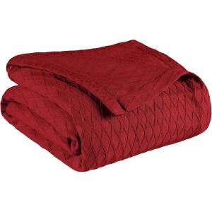 Superior Diamond Weave All-Season Cotton Blanket, Cover for Home, Couch, Bed, Soft, Warm Blankets, Boho Aesthetic, Comfy, Cozy, and Cute Covers, Decorative Bedding Essentials, Full/Queen, Chocolate(Burgundy)