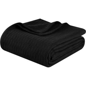 Superior Diamond Weave All-Season Cotton Blanket, Cover for Home, Couch, Bed, Soft, Warm Blankets, Boho Aesthetic, Comfy, Cozy, and Cute Covers, Decorative Bedding Essentials, Full/Queen, Chocolate(Black)