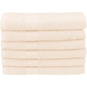 Superior Eco-Friendly Cotton 12-Piece Face Towel/Washcloth Set, Small, Fast Drying Towels for Face, Spa, Resort, Hotel, Hand, Shower, Guest Bathroom, Home, Airbnb, Apartment Essentials, Rosewood(Ivory)