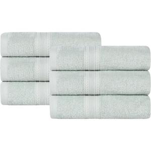 Superior Eco-Friendly Cotton 12-Piece Face Towel/Washcloth Set, Small, Fast Drying Towels for Face, Spa, Resort, Hotel, Hand, Shower, Guest Bathroom, Home, Airbnb, Apartment Essentials, Rosewood(Aqua Marine)