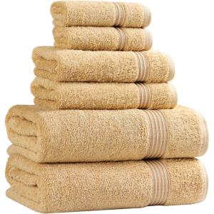 Superior Egyptian Cotton 2-Piece Bath Sheet Towel Set, Oversized Body Towels For Adults And Kids, Large Towel For Bath, Shower, Guest Bathroom, Spa, Gym, Resort, Essentials, Airbnb, Peach(Gold)