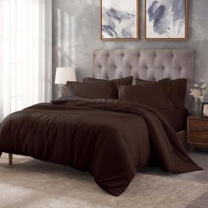 Superior Egyptian Cotton 300 Thread Count Duvet Cover Set, Soft Comforter Covers, Luxury Bedding Essentials, Button Closure, Includes 1 Duvet Cover, 1 Pillow Sham, Twin, Teal(Mocha – Z)
