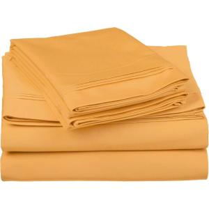 Superior Egyptian Cotton 4 Piece Sheet Set, 650 Thread Count, Eco-Friendly, Sustainable Sheets, Ultra-Soft Basics, Solid, Deep Pocket Fitted Sheet, Flat Sheet, Pillowcases, King, White(Maple Sugar)
