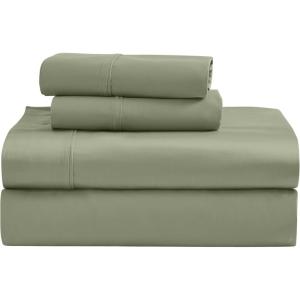 Superior Egyptian Cotton 4 Piece Sheet Set, Luxury 1200 Thread Count, Eco-Friendly, Sustainable Sheets, Ultra-Soft Basics, Solid, Deep Pocket Fitted Sheet, Flat Sheet, Pillowcases, King, White(Sage – Z)