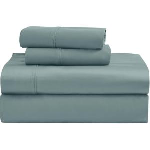 Superior Egyptian Cotton 4 Piece Sheet Set, Luxury 1200 Thread Count, Eco-Friendly, Sustainable Sheets, Ultra-Soft Basics, Solid, Deep Pocket Fitted Sheet, Flat Sheet, Pillowcases, King, White(Teal – Z)