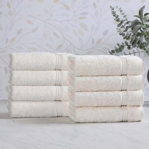 Superior Egyptian Cotton Bath Towel Set, Towels For Home Bathroom, Master, Guest Bath, Decor Essentials, Quick Dry, Absorbent, Large Body Towels, Spa, Hotel, Resort, Adult, Kids, Set of 8, Canary(Ivory – Z)