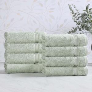 Superior Egyptian Cotton Bath Towel Set, Towels For Home Bathroom, Master, Guest Bath, Decor Essentials, Quick Dry, Absorbent, Large Body Towels, Spa, Hotel, Resort, Adult, Kids, Set of 8, Canary(Sage – Z)