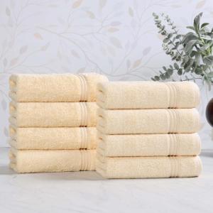 Superior Egyptian Cotton Bath Towel Set, Towels For Home Bathroom, Master, Guest Bath, Decor Essentials, Quick Dry, Absorbent, Large Body Towels, Spa, Hotel, Resort, Adult, Kids, Set of 8, Canary(Canary – Z)