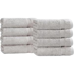 Superior Egyptian Cotton Bath Towel Set, Towels For Home Bathroom, Master, Guest Bath, Decor Essentials, Quick Dry, Absorbent, Large Body Towels, Spa, Hotel, Resort, Adult, Kids, Set of 8, Canary(Silver)