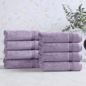 Superior Egyptian Cotton Bath Towel Set, Towels For Home Bathroom, Master, Guest Bath, Decor Essentials, Quick Dry, Absorbent, Large Body Towels, Spa, Hotel, Resort, Adult, Kids, Set of 8, Canary(Royal Purple – Z)