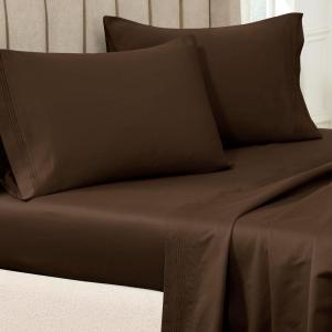 Superior Egyptian Cotton Standard Pillowcases, 650 Thread Count, 2-Pieces, Plum(Chocolate)