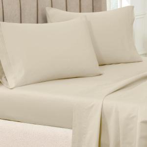Superior Egyptian Cotton Standard Pillowcases, 650 Thread Count, 2-Pieces, Plum(Ivory)