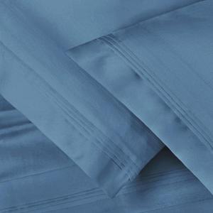 Superior Egyptian Cotton Standard Pillowcases, 650 Thread Count, 2-Pieces, Plum(Medium Blue)