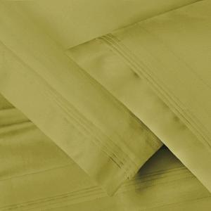 Superior Egyptian Cotton Standard Pillowcases, 650 Thread Count, 2-Pieces, Plum(Olive Green)