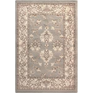 Superior Elegant Kingfield Collection Area Rug, 8mm Pile Height with Jute Backing, Classic Bordered Rug Design, Anti-Static, Water-Repellent Rugs – Black, 2’7″ x 8′ Runner(Slate)