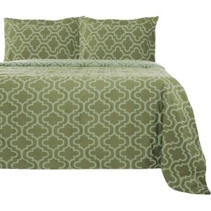 Superior Extra Soft All Season 100% Brushed Cotton Flannel Solid Bedding Duvet Cover Set – Ivory, King/California King Size(Sage Trellis)