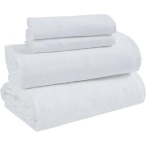 Superior Extra Soft All Season 100% Brushed Cotton Flannel Solid Bedding Sheet Set with Deep Pockets Fitted Sheet – Navy Blue, King Size(White)