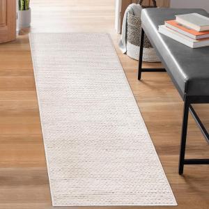 Superior Hand-Braided Wool Indoor Large Area Rug, Rustic Style, Home Floor Decor for Living Room, Kitchen, Dining, Bedroom, Dorm, Office, Nursery, Cotton Backing, Aero Collection, Light Blue, 8′ x 10′(Off White)