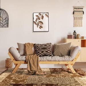 Superior Handmade Indoor Area Rug with Fringes, Reversible Floor Decor for Office, Living Room, Dining, Kitchen Floors, Bedroom, Entry, Handwoven Rugs, Bohemian Jute Collection, 3′ x 5′, Natural Jute(Beige Light – Z)