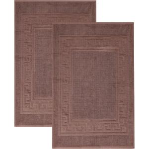 Superior Heavyweight Cotton Bath Mats, Bath Rugs For Bathroom Accessories, Washable Rug For Shower, Bath, Toilet, Modern Decor, No Backing, Luxury Hotel And Spa Quality, Set of 2, 22″ x 35″, Taupe(Mocha)