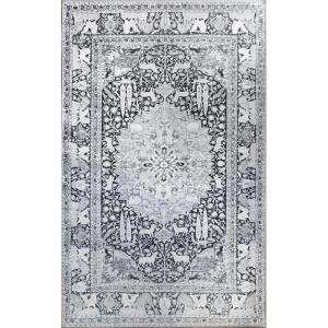 Superior Indoor Area Rug, Aesthetic Home Decor, Floor Rugs for Living Room, Office, Kitchen, Entryway, Dining, Southwestern Geometric, Ren Collection, Blue Orange, 5′ x 7′ 6″, Blue Orange(Charcoal)