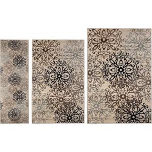 Superior Indoor Area Rug, Jute Backed, Perfect for Entryway, Office, Living/Dining Room, Bedroom, Kitchen, Hardwood Floor, Floral Scroll Decor, Leigh Collection, 8′ x 10′, Multi-Colored(Multi-colored)