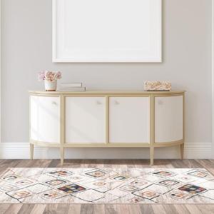 Superior Indoor Area Rug, Jute Backing, Modern Plush Rugs for Entryway, Living Room, Kitchen Floors, Bedroom, Hallway, Office Floor Cover, Abstract Rugs, Cobblestone Collection,4′ x 6′, Brown Beige(Taupe)