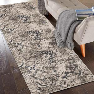 Superior Indoor Area Rug, Jute Backing, Modern Plush Rugs for Entryway, Living Room, Kitchen Floors, Bedroom, Hallway, Office Floor Cover, Abstract Rugs, Cobblestone Collection,4′ x 6′, Brown Beige(Deep Royal)