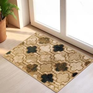 Superior Indoor Area Rug, Jute Backing, Modern Plush Rugs for Hallway, Living, Dining Room, Office, Kitchen, Geometric Trellis Floor Decor, Viking Collection, 8′ x 8′, Ivory(Cream – Z)