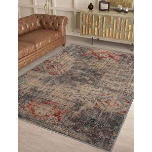 Superior Indoor Area Rug or Runner, Modern Abstract Floor Decor, Soft Plush Rugs, Aesthetic Home Accessories For Living Room, Bedroom, Office, Kitchen, Dining, Cullen Collection, 2′ x 3′, Brown Black(Amara – Grey – Z)