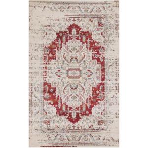 Superior Indoor Area Rug or Runner, Modern Abstract Floor Decor, Soft Plush Rugs, Aesthetic Home Accessories For Living Room, Bedroom, Office, Kitchen, Dining, Cullen Collection, 2′ x 3′, Brown Black(Red)