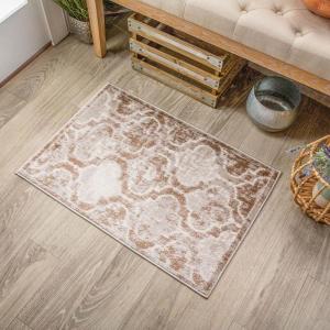 Superior Indoor Area Runner, Jute Backed, Perfect for Hallway, Living/ Dining Room, Bedroom, Office, Kitchen, Entryway, Modern Geometric Trellis Floor Decor, Viking Collection, 2′ 7″ x 8′, Green(Hazelnut)