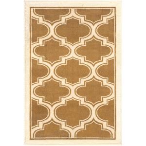 Superior Indoor Boho Small Area Rug with Jute Backing for Kitchen, Bedroom, Living Room, Entryway, Hallway, Dorm, Perfect for Hardwood Floors, Bohemian Trellis Collection, 2′ x 3′, Apricot(Apricot)