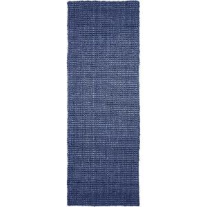 Superior Indoor Braided Jute Small Area Rug, Modern Aesthetic Home Decor for Entryway, Living Room, Dining, Bedroom, Office, Nursery, Kitchen, Soft Reversible Rugs, Kula Collection, Natural, 3’x5′(Navy Blue)