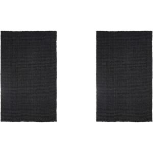 Superior Indoor Braided Jute Small Area Rug, Modern Aesthetic Home Decor for Entryway, Living Room, Dining, Bedroom, Office, Nursery, Kitchen, Soft Reversible Rugs, Kula Collection, Natural, 3’x5′(Black)