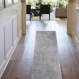 Superior Indoor Large Shag Area Rug with Cotton Backing, Ultra Plush and Soft, Fuzzy Rugs for Living Room, Bedroom, Office, Playroom, Kids, Home Floor Decor, Berlin Collection, 4′ X 6′, Silver(Silver)