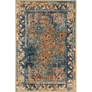 Superior Indoor Non-Slip Runner Rug, Modern Overdyed Machine Washable Rugs, Home Floor Decor For Entryway, Office, Bedroom, Living/Dining, Kitchen, Angeles Collection, Green-Beige, 2′ 7″ x 8′(Green-beige)